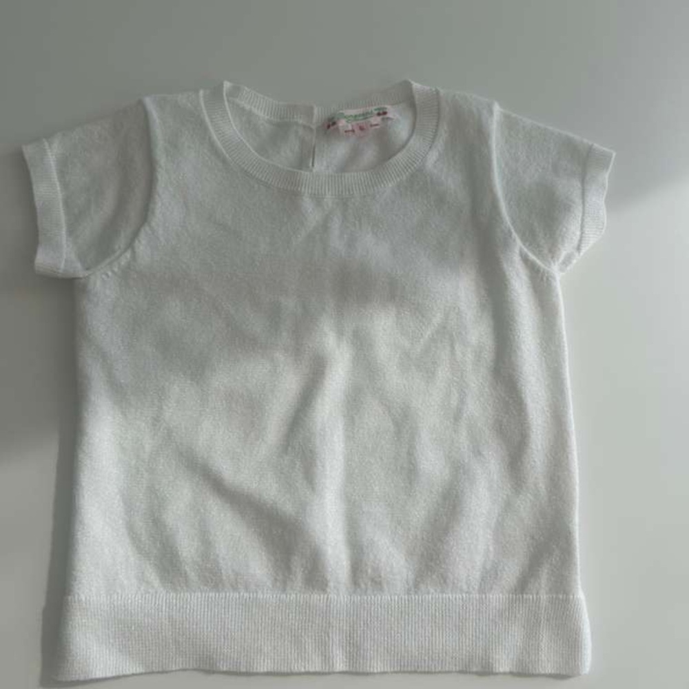 Bonpoint Sparkly fine knit Short Sleeve girl Tee